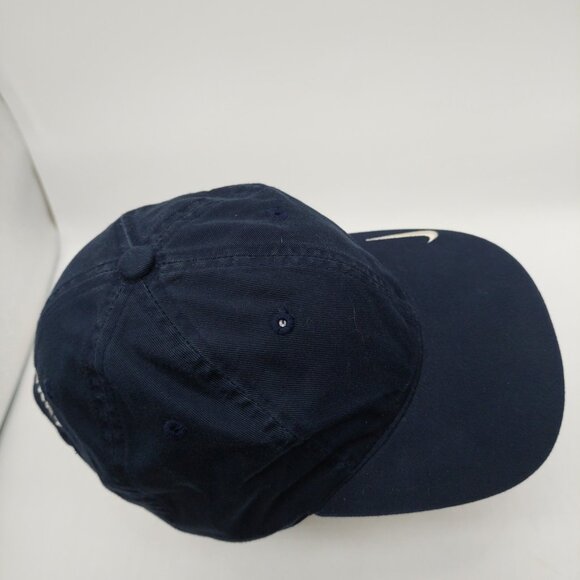 Nike Team Strapback Adjustable Hat Navy White Embroidered "Nike Hockey" - Picture 6 of 10